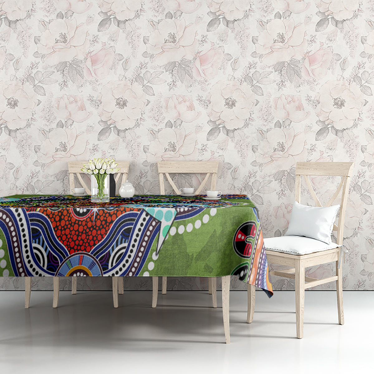 Personalised Raiders NAIDOC Week 2024 Tablecloth Australia Aboriginal Dot Painting