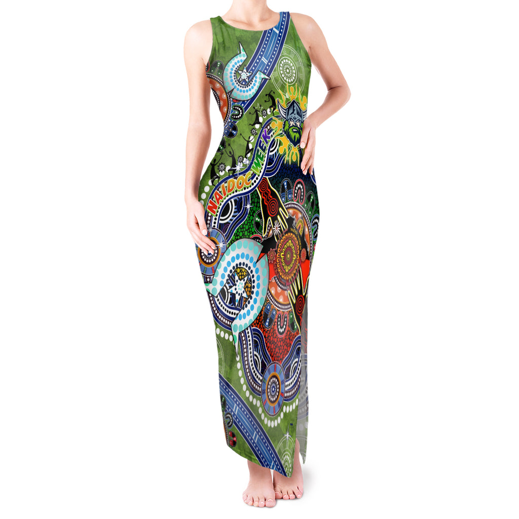 Personalised Raiders NAIDOC Week 2024 Tank Maxi Dress Australia Aboriginal Dot Painting