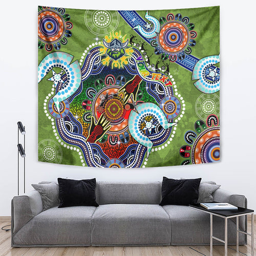Personalised Raiders NAIDOC Week 2024 Tapestry Australia Aboriginal Dot Painting