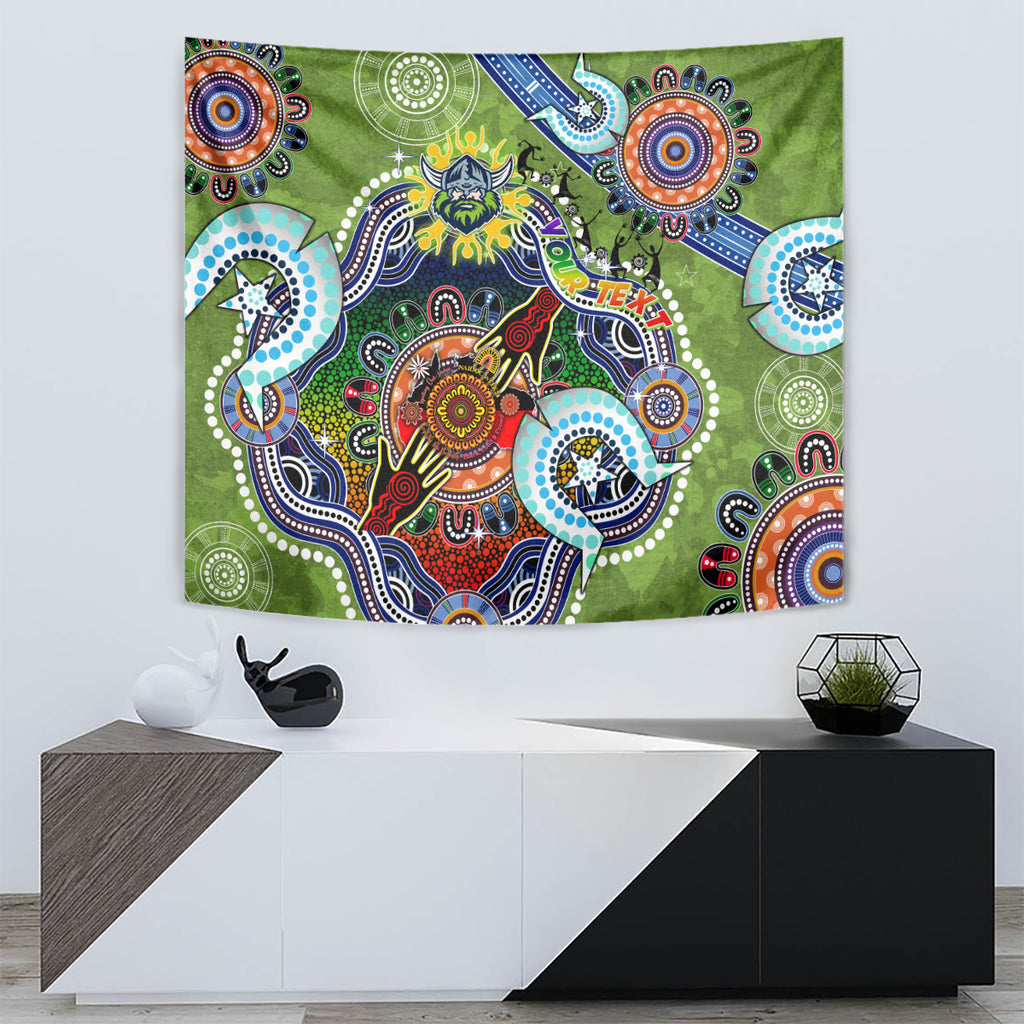 Personalised Raiders NAIDOC Week 2024 Tapestry Australia Aboriginal Dot Painting
