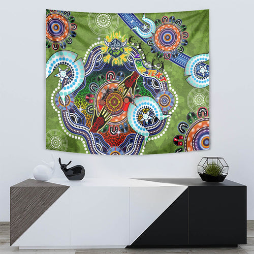 Personalised Raiders NAIDOC Week 2024 Tapestry Australia Aboriginal Dot Painting
