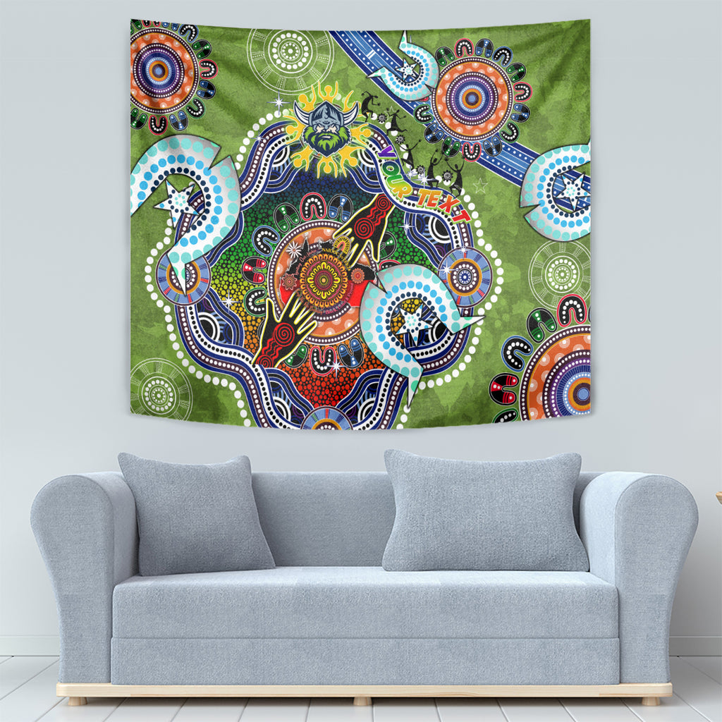 Personalised Raiders NAIDOC Week 2024 Tapestry Australia Aboriginal Dot Painting
