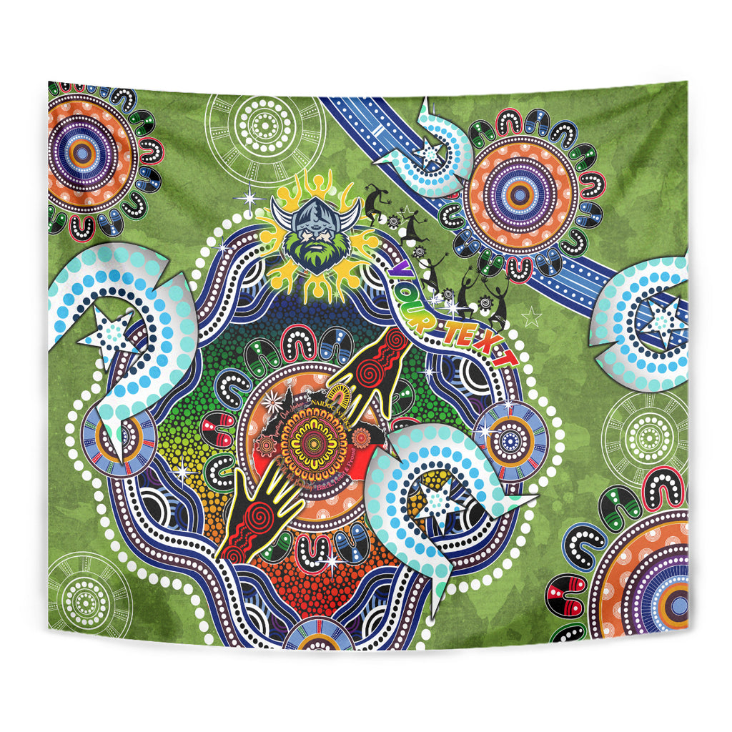 Personalised Raiders NAIDOC Week 2024 Tapestry Australia Aboriginal Dot Painting