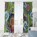 Personalised Raiders NAIDOC Week 2024 Window Curtain Australia Aboriginal Dot Painting