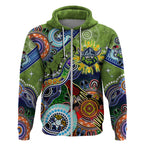 Personalised Raiders NAIDOC Week 2024 Zip Hoodie Australia Aboriginal Dot Painting
