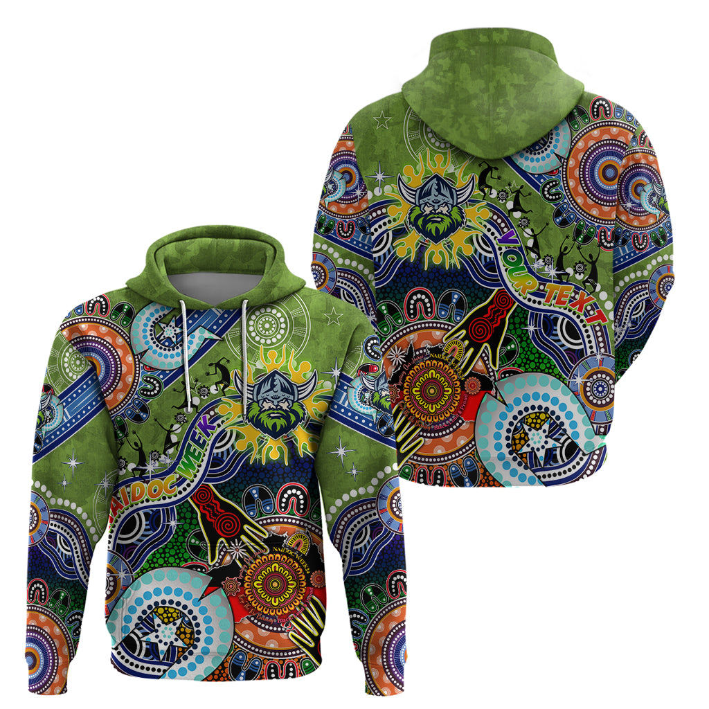 Personalised Raiders NAIDOC Week 2024 Zip Hoodie Australia Aboriginal Dot Painting