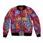 Personalised Crows NAIDOC Week 2024 Bomber Jacket Aussie Aboriginal Art