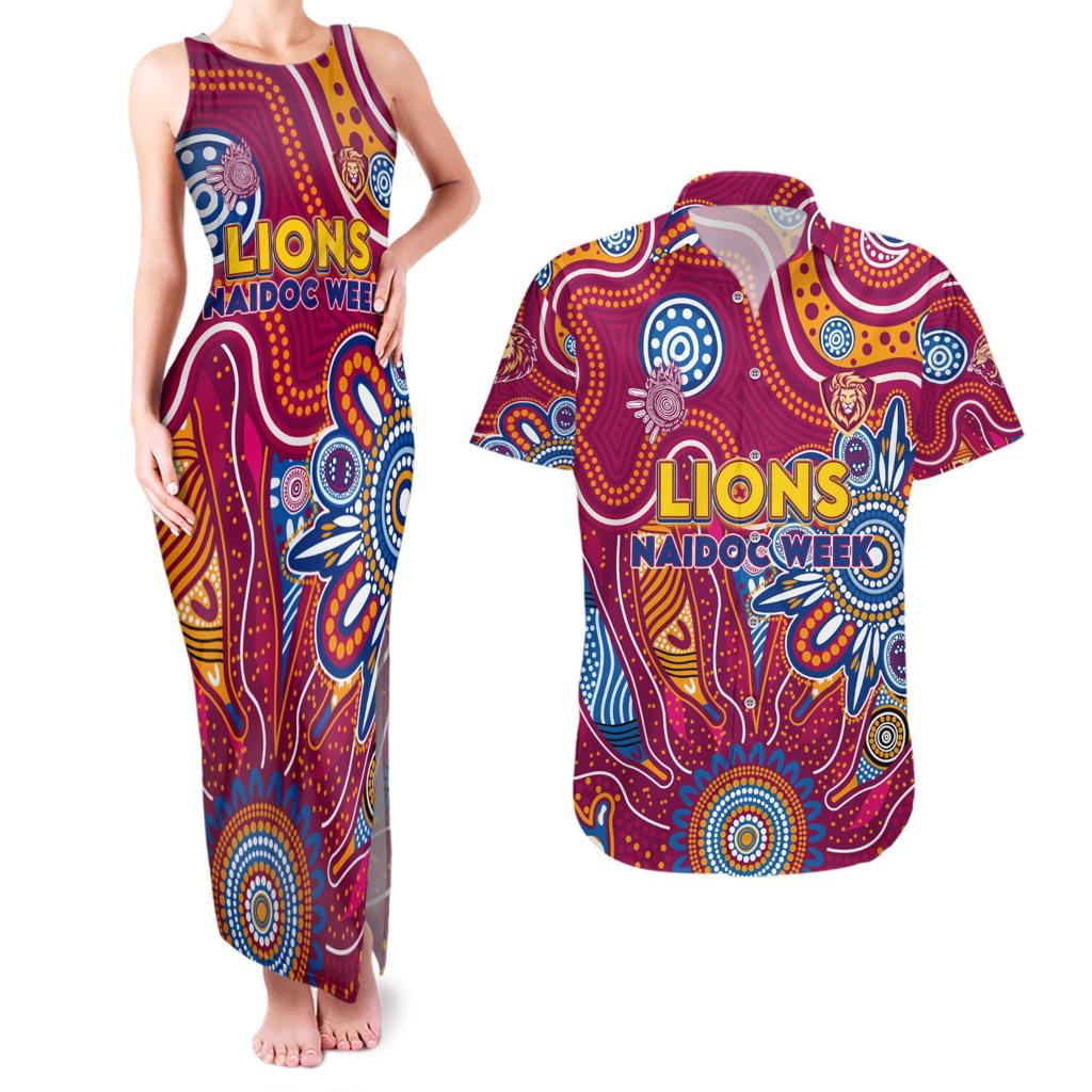 Personalised Crows NAIDOC Week 2024 Couples Matching Tank Maxi Dress and Hawaiian Shirt Aussie Aboriginal Art