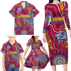 Personalised Crows NAIDOC Week 2024 Family Matching Long Sleeve Bodycon Dress and Hawaiian Shirt Aussie Aboriginal Art