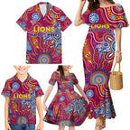 Personalised Crows NAIDOC Week 2024 Family Matching Mermaid Dress and Hawaiian Shirt Aussie Aboriginal Art