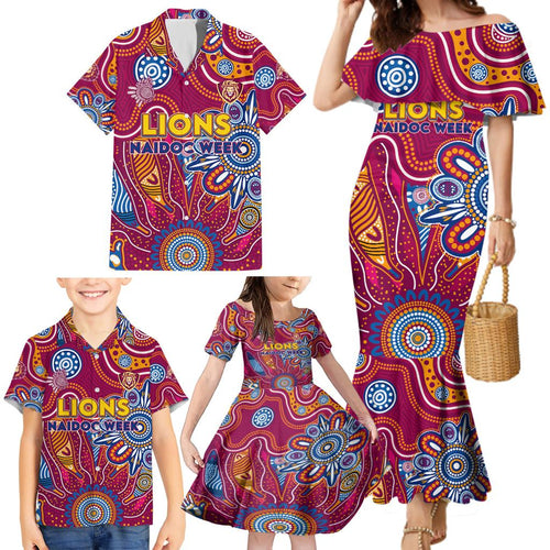 Personalised Crows NAIDOC Week 2024 Family Matching Mermaid Dress and Hawaiian Shirt Aussie Aboriginal Art