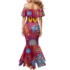 Personalised Crows NAIDOC Week 2024 Family Matching Mermaid Dress and Hawaiian Shirt Aussie Aboriginal Art