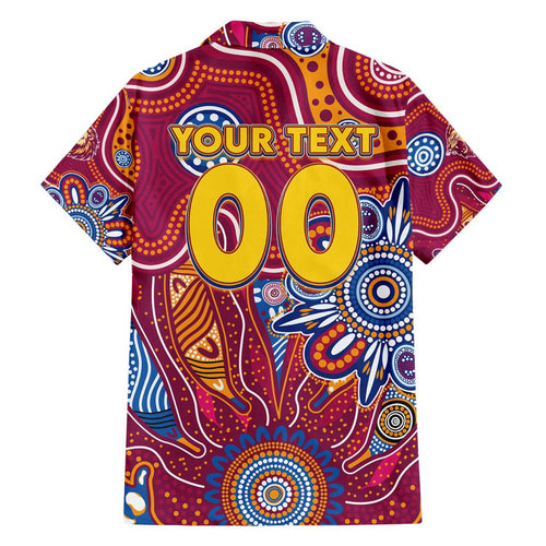 Personalised Crows NAIDOC Week 2024 Family Matching Puletasi and Hawaiian Shirt Aussie Aboriginal Art