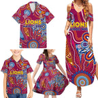 Personalised Crows NAIDOC Week 2024 Family Matching Summer Maxi Dress and Hawaiian Shirt Aussie Aboriginal Art