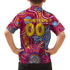 Personalised Crows NAIDOC Week 2024 Family Matching Summer Maxi Dress and Hawaiian Shirt Aussie Aboriginal Art