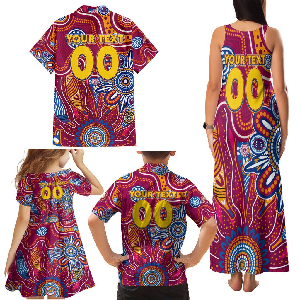 Personalised Crows NAIDOC Week 2024 Family Matching Tank Maxi Dress and Hawaiian Shirt Aussie Aboriginal Art