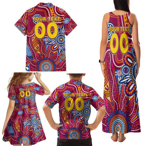 Personalised Crows NAIDOC Week 2024 Family Matching Tank Maxi Dress and Hawaiian Shirt Aussie Aboriginal Art