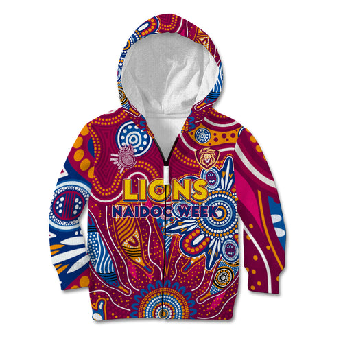 Personalised Crows NAIDOC Week 2024 Kid Hoodie Aussie Aboriginal Art