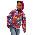 Personalised Crows NAIDOC Week 2024 Kid Hoodie Aussie Aboriginal Art