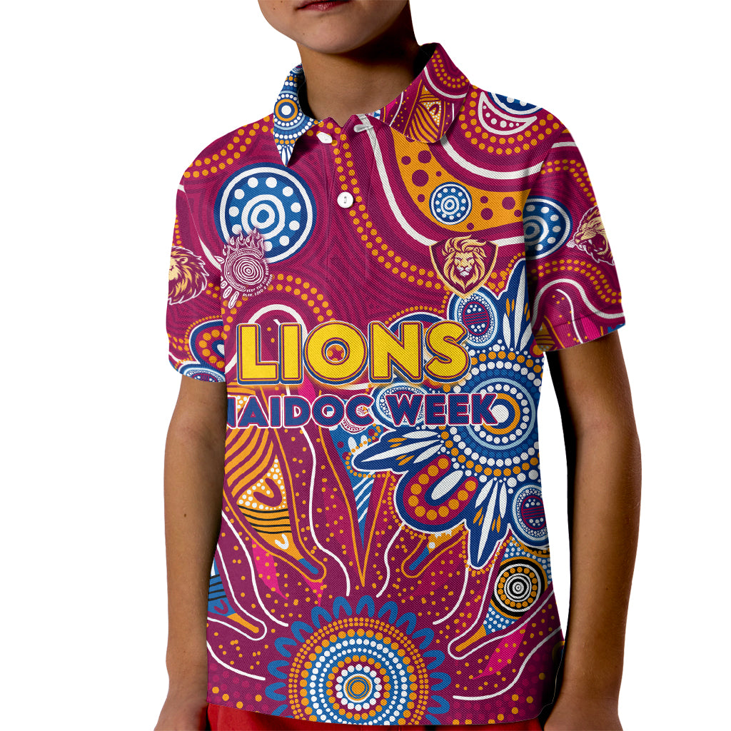 Personalised Crows NAIDOC Week 2024 Kid Polo Shirt Aussie Aboriginal Art