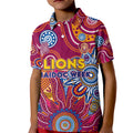 Personalised Crows NAIDOC Week 2024 Kid Polo Shirt Aussie Aboriginal Art
