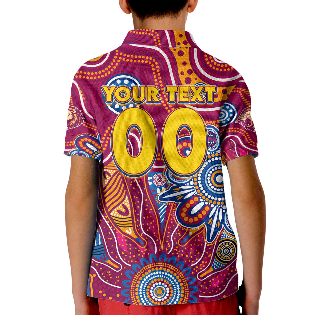 Personalised Crows NAIDOC Week 2024 Kid Polo Shirt Aussie Aboriginal Art