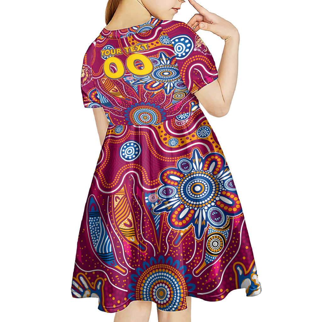 Personalised Crows NAIDOC Week 2024 Kid Short Sleeve Dress Aussie Aboriginal Art
