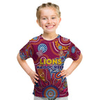 Personalised Crows NAIDOC Week 2024 Kid T Shirt Aussie Aboriginal Art