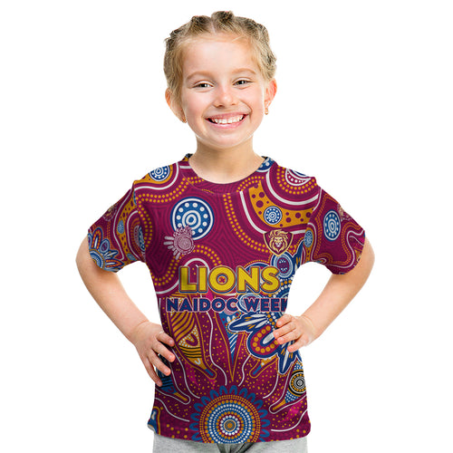 Personalised Crows NAIDOC Week 2024 Kid T Shirt Aussie Aboriginal Art