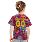Personalised Crows NAIDOC Week 2024 Kid T Shirt Aussie Aboriginal Art