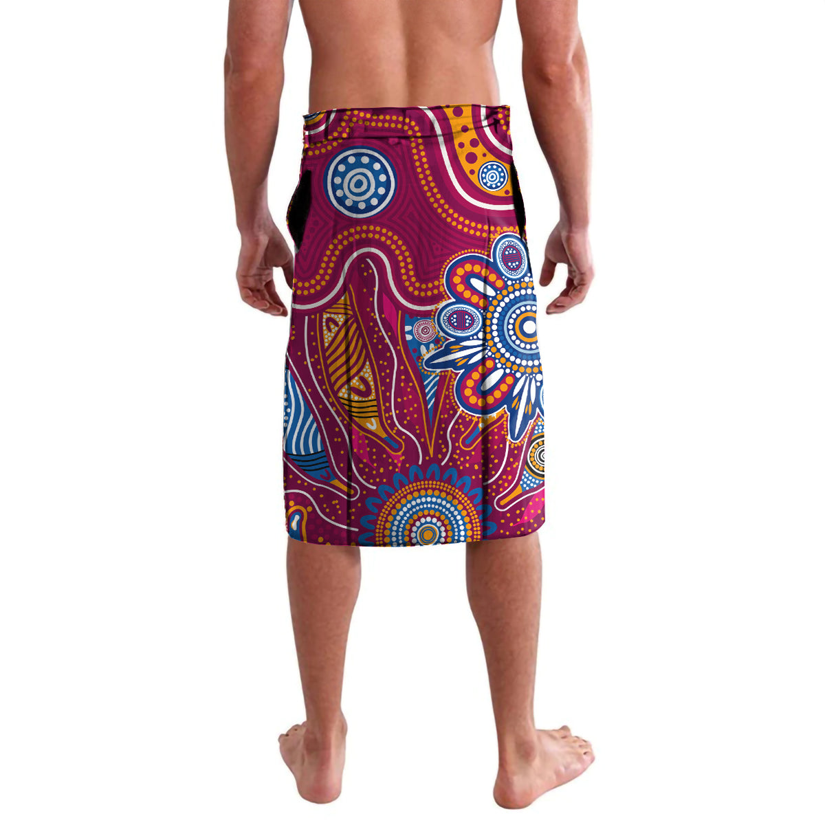 Personalised Crows NAIDOC Week 2024 Lavalava Aussie Aboriginal Art