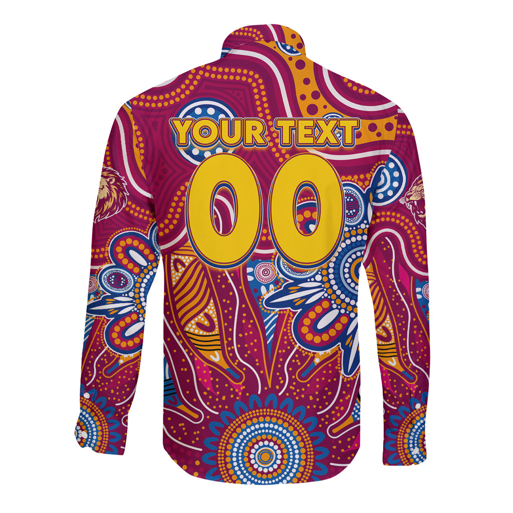 Personalised Crows NAIDOC Week 2024 Long Sleeve Button Shirt Aussie Aboriginal Art