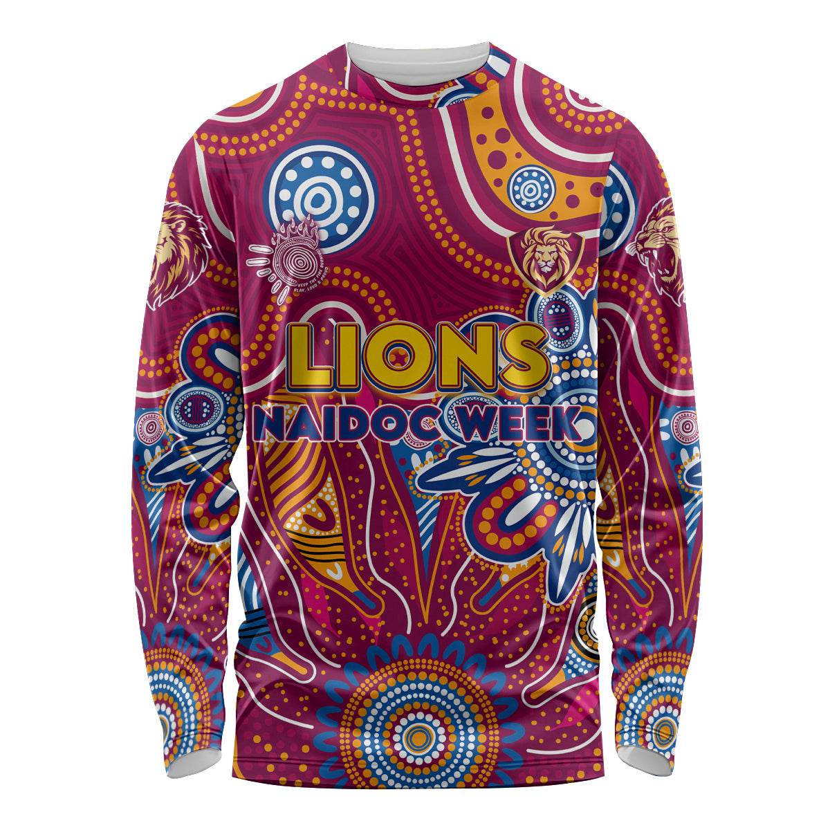 Personalised Crows NAIDOC Week 2024 Long Sleeve Shirt Aussie Aboriginal Art