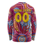 Personalised Crows NAIDOC Week 2024 Long Sleeve Shirt Aussie Aboriginal Art