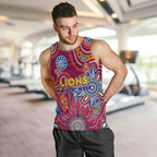 Personalised Crows NAIDOC Week 2024 Men Tank Top Aussie Aboriginal Art