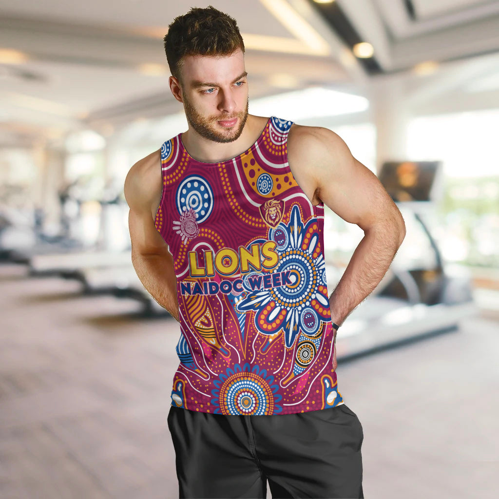 Personalised Crows NAIDOC Week 2024 Men Tank Top Aussie Aboriginal Art