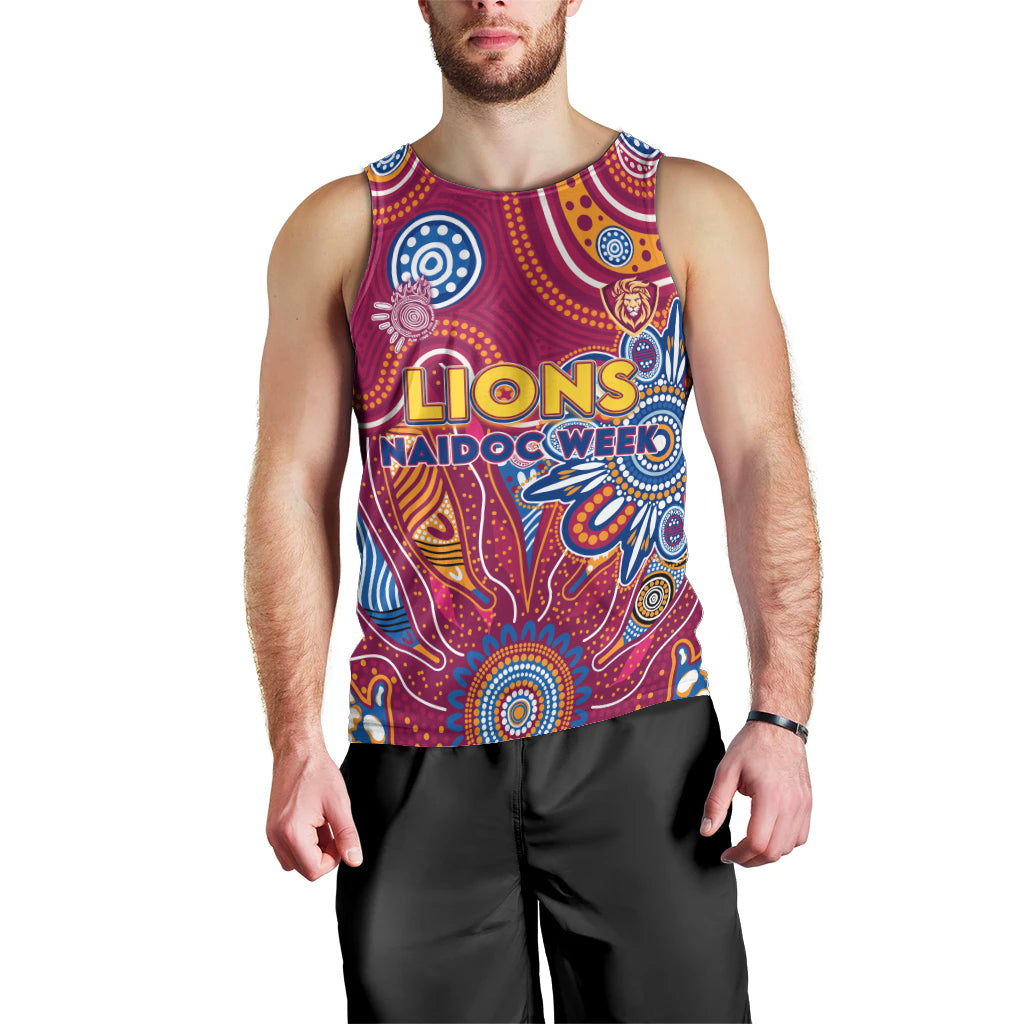 Personalised Crows NAIDOC Week 2024 Men Tank Top Aussie Aboriginal Art
