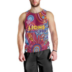 Personalised Crows NAIDOC Week 2024 Men Tank Top Aussie Aboriginal Art
