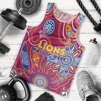 Personalised Crows NAIDOC Week 2024 Men Tank Top Aussie Aboriginal Art