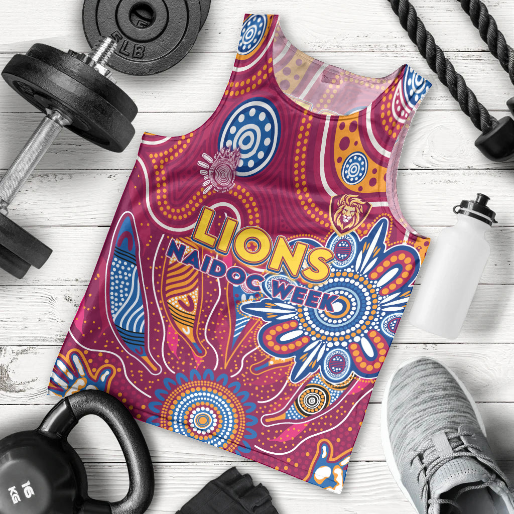 Personalised Crows NAIDOC Week 2024 Men Tank Top Aussie Aboriginal Art