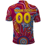 Personalised Crows NAIDOC Week 2024 Polo Shirt Aussie Aboriginal Art