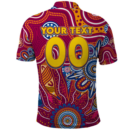 Personalised Crows NAIDOC Week 2024 Polo Shirt Aussie Aboriginal Art