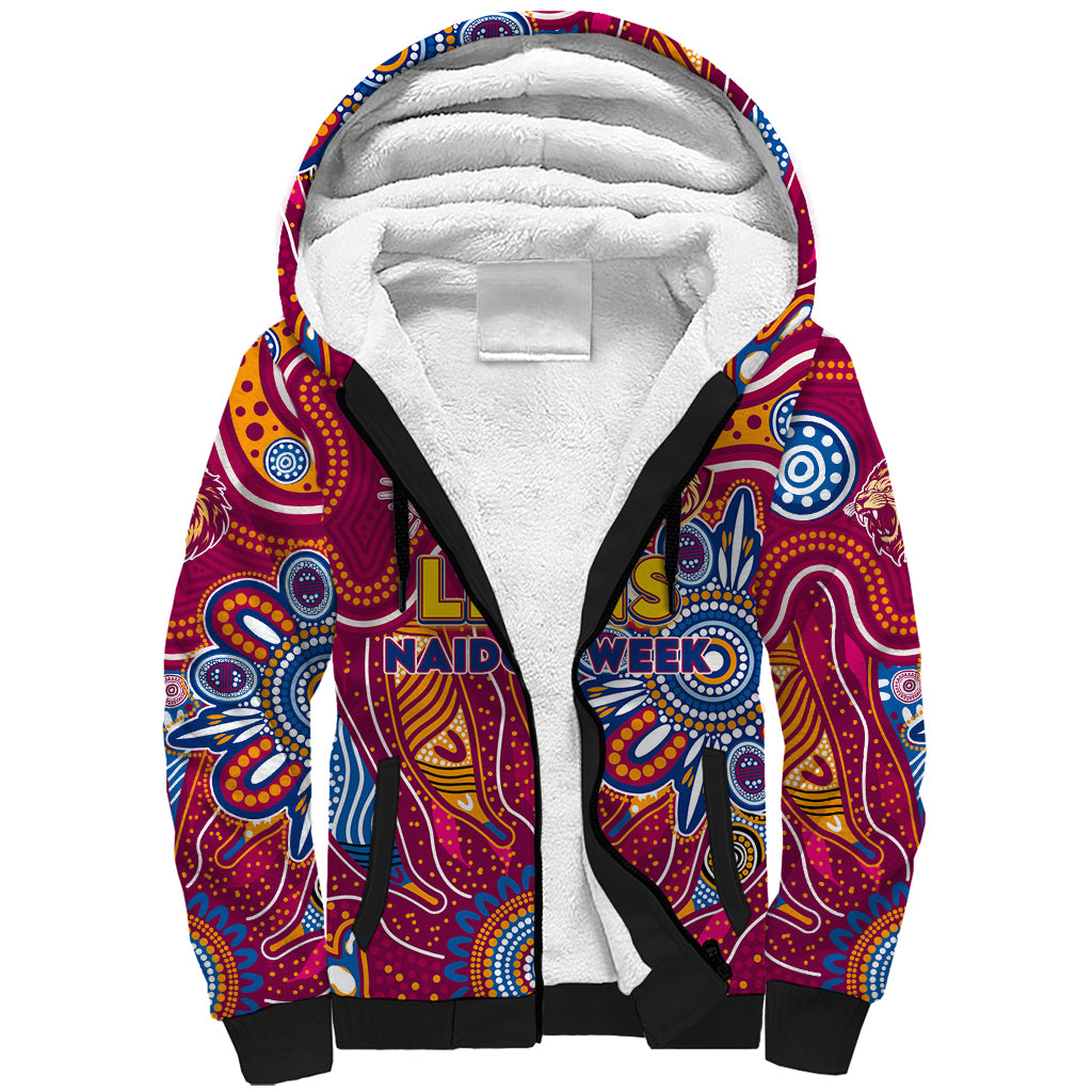 Personalised Crows NAIDOC Week 2024 Sherpa Hoodie Aussie Aboriginal Art
