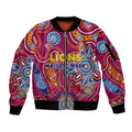 Personalised Crows NAIDOC Week 2024 Sleeve Zip Bomber Jacket Aussie Aboriginal Art