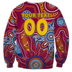 Personalised Crows NAIDOC Week 2024 Sweatshirt Aussie Aboriginal Art