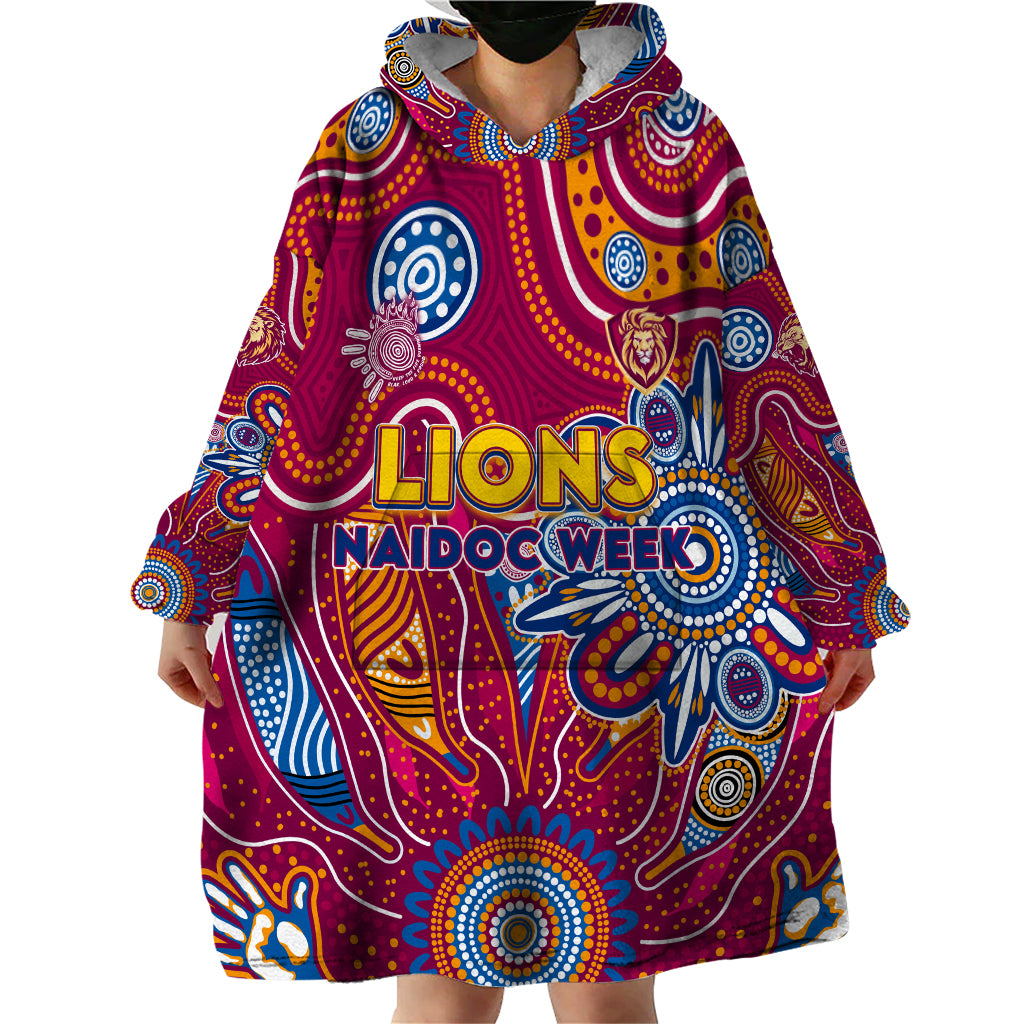Personalised Crows NAIDOC Week 2024 Wearable Blanket Hoodie Aussie Aboriginal Art