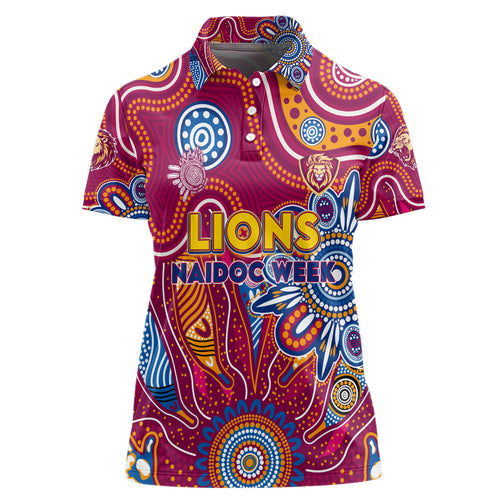 Personalised Crows NAIDOC Week 2024 Women Polo Shirt Aussie Aboriginal Art