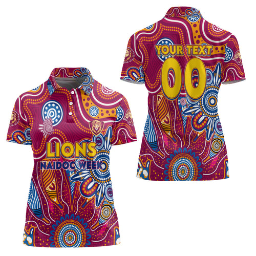Personalised Crows NAIDOC Week 2024 Women Polo Shirt Aussie Aboriginal Art