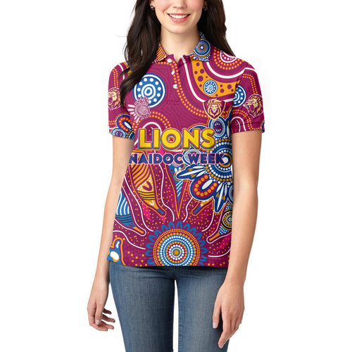 Personalised Crows NAIDOC Week 2024 Women Polo Shirt Aussie Aboriginal Art