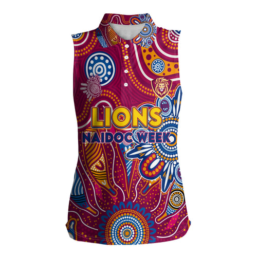 Personalised Crows NAIDOC Week 2024 Women Sleeveless Polo Shirt Aussie Aboriginal Art